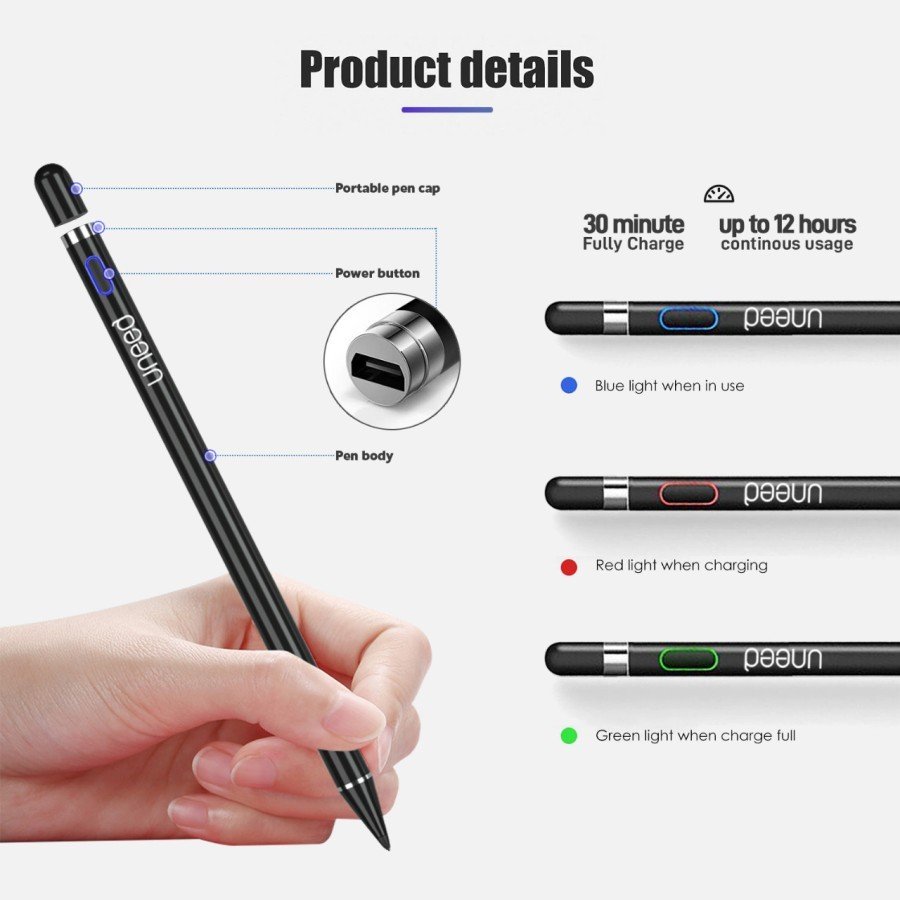 UNEED Universal Capacitive Stylus Pen Android Apple Windows USY102