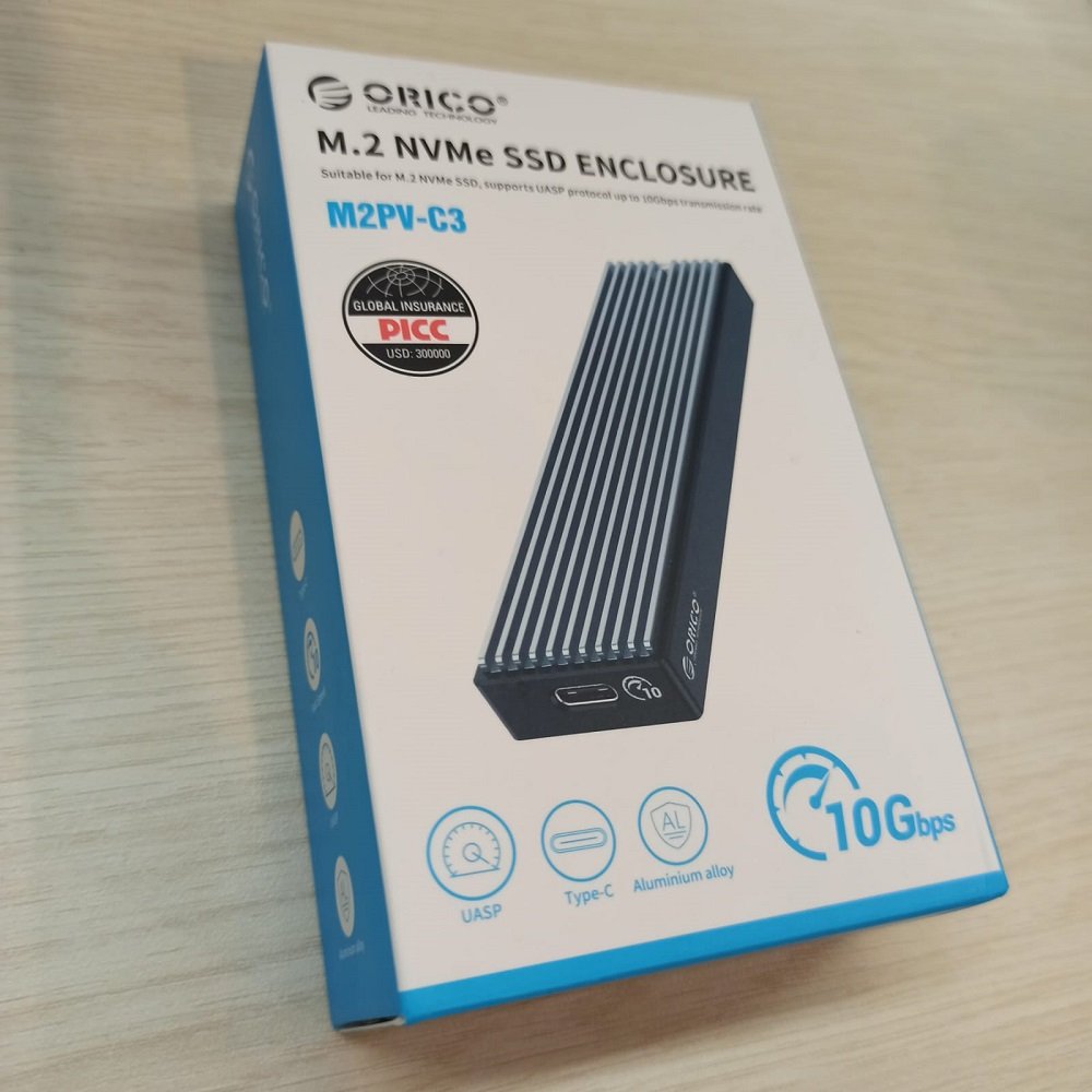 Orico Adaptor Enclosure NVMe SSD to USB Type C M2PV-C3