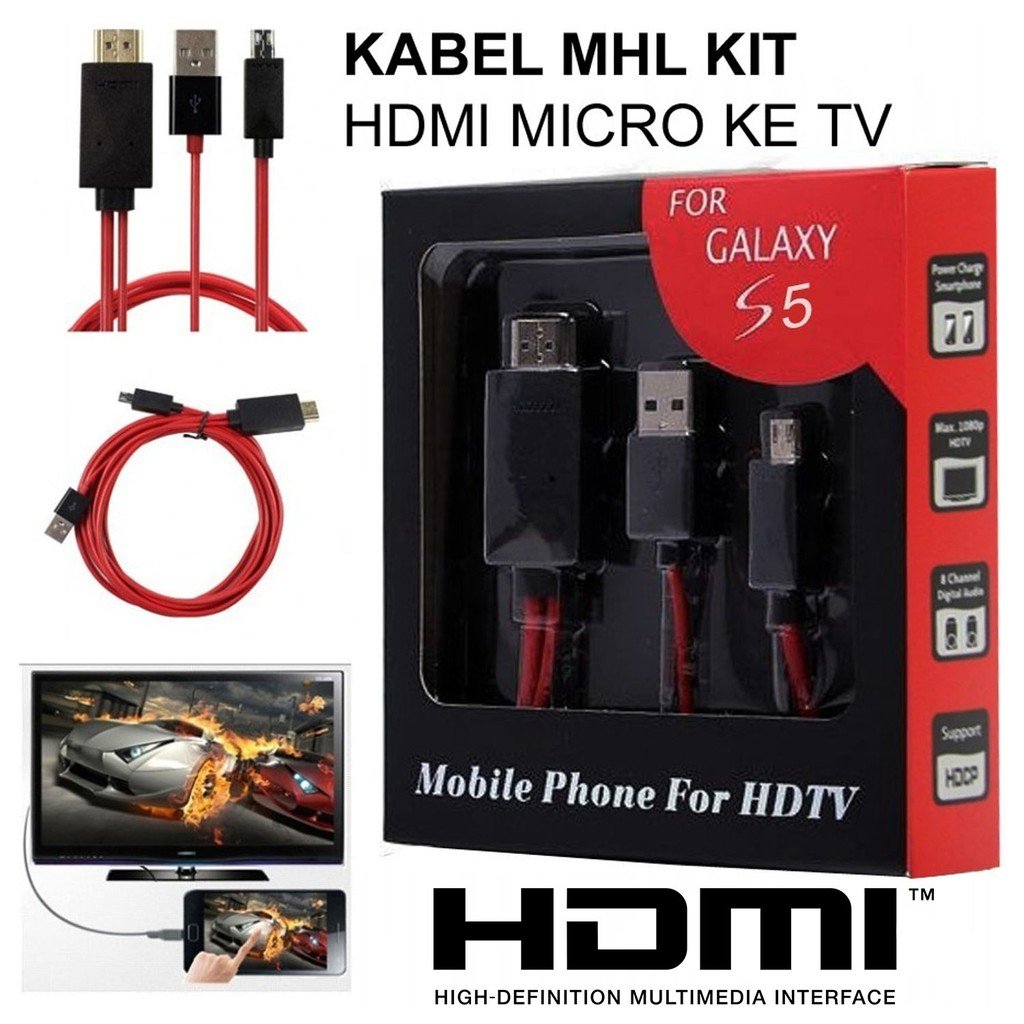 Kabel MICRO USB HDMI/MHL SAMSUNG 2in1 HP TO TV - Main Image