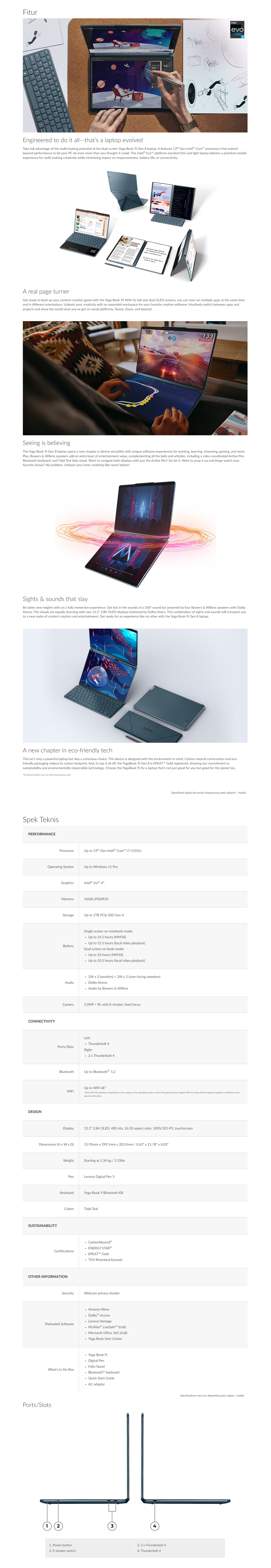 Yoga Book 9i Gen 8 Lenovo Indonesia -