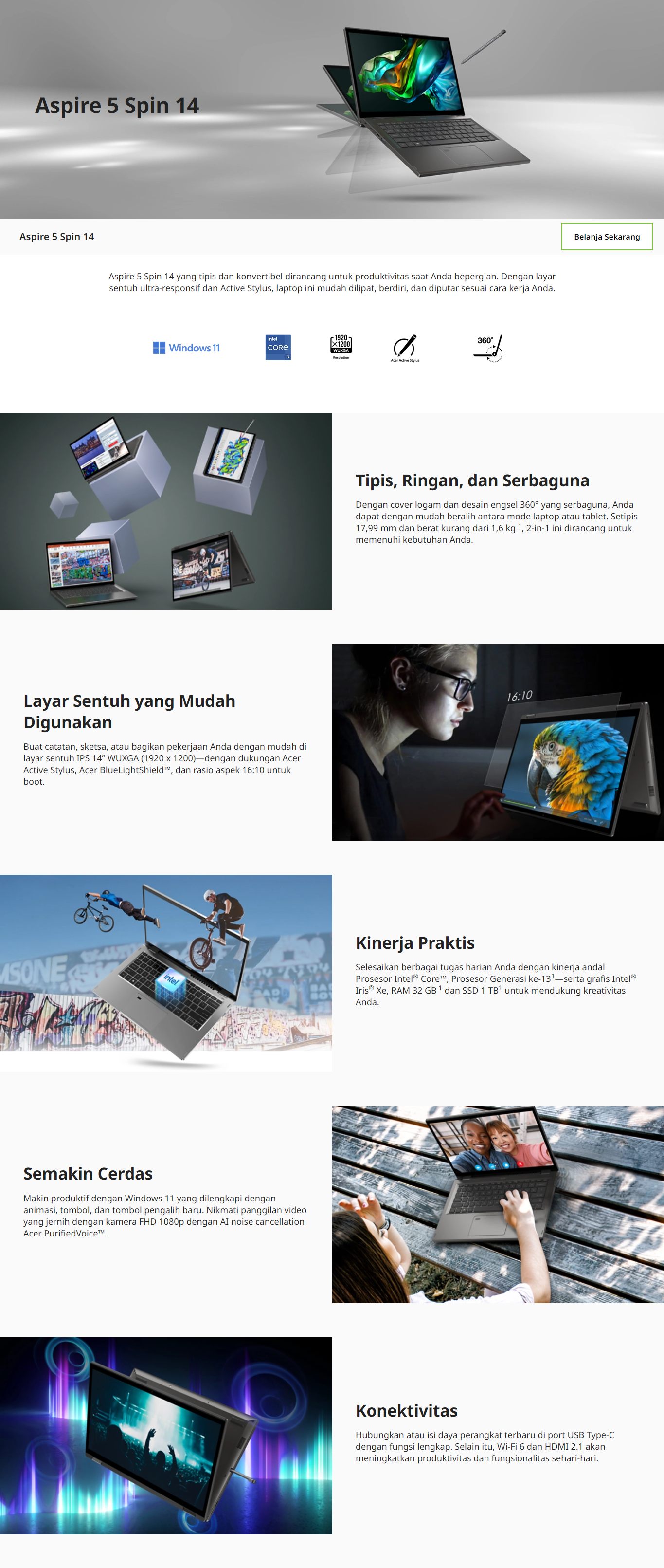 ACER ASPIRE 5 SPIN 14 A5SP14 -