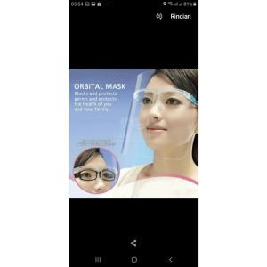 Face shield kacamata NAGITA ORI dan impor
