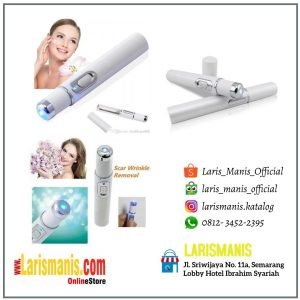 Pen LED Alat Penghilang Jerawat Biru Laser Acne Treatment - Putih