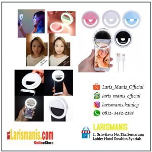 RING LIGHT SELFIE LED ( PUTIH ) / LAMPU SELFIE BULAT - RANDOM