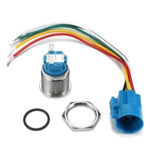 SAKLAR SWITCH ON OFF START BUTTON MOTOR MOBIL 12-24 V LED BIRU