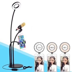 Tripod Multi Fungsi 3 in 1 Ring light Selfie / Karaoke / Phone Holder