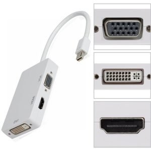 Kabel Thunderbolt (Mini Display Port) To DVI - Hdmi - Vga