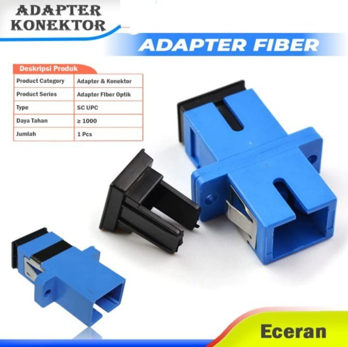 Fiber Optik Adapter SC UPC Biru Adapter FTTH Konektor FO