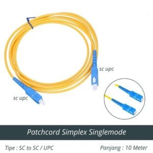 Patchcord SC-UPC To SC-UPC Simplex SM 10 Meter Fiber Optik Jumper