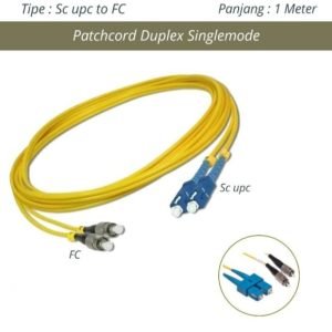 Patchcord Fiber Optik Duplex Single Mode SC UPC to FC Panjang 1 Meter