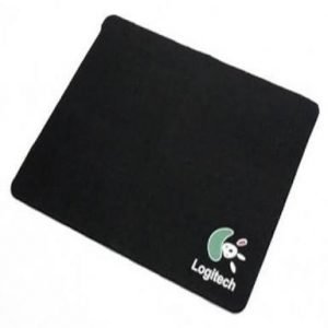 MOUSEPAD HITAM LOGITECH 22 X 18 / MOUSEPAD MURAH / MOUSE PAD STANDARD - polos