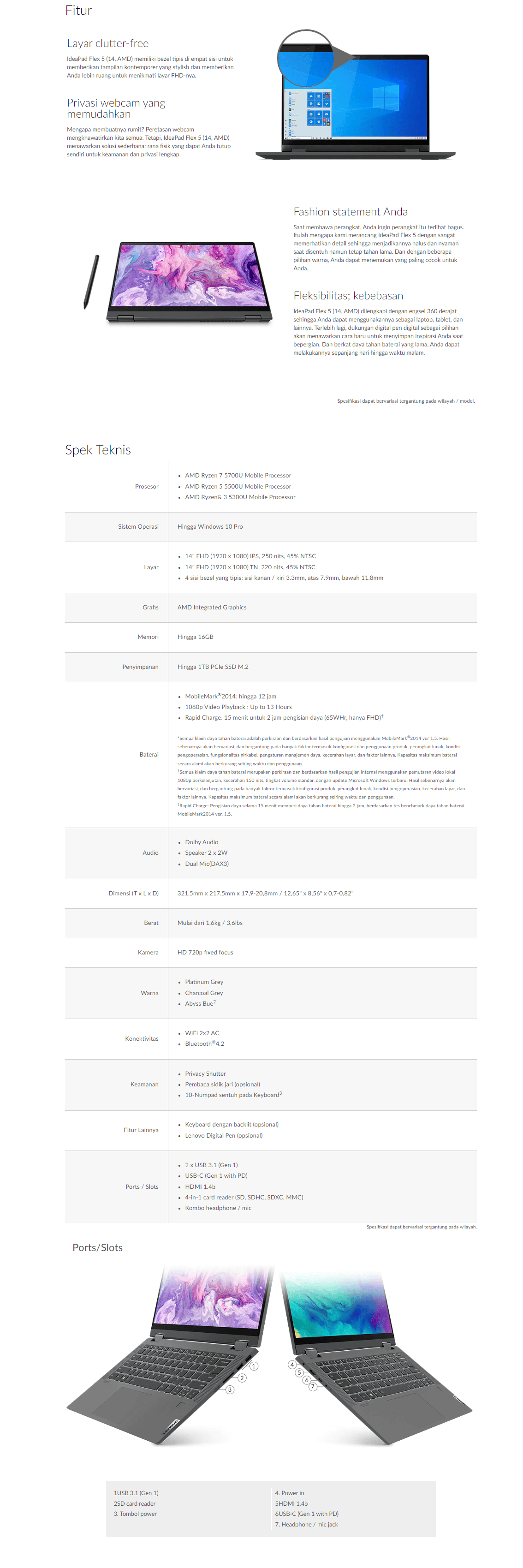 Lenovo IdeaPad Flex 5 1FIDRyzen 3 5300U 1 -