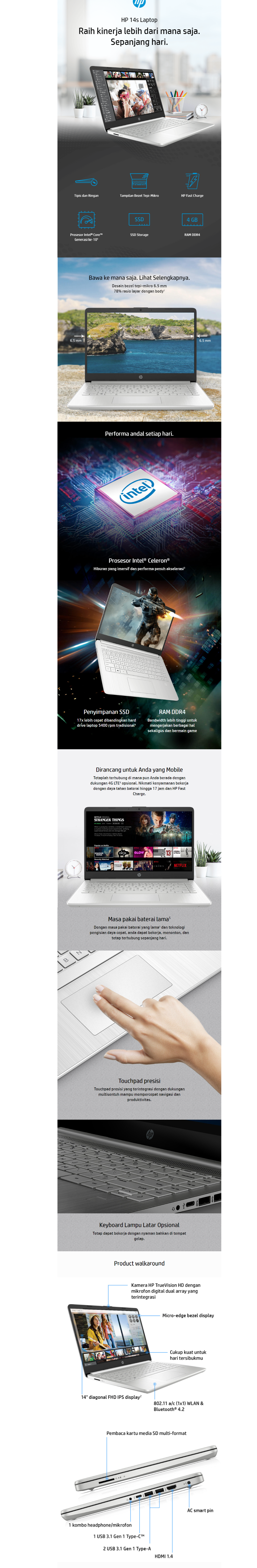 HP 14S DQ2614TU I3