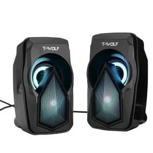 Speaker T WOLF S11 Komputer USB RGB Pemancar Cahaya Komputer Audio