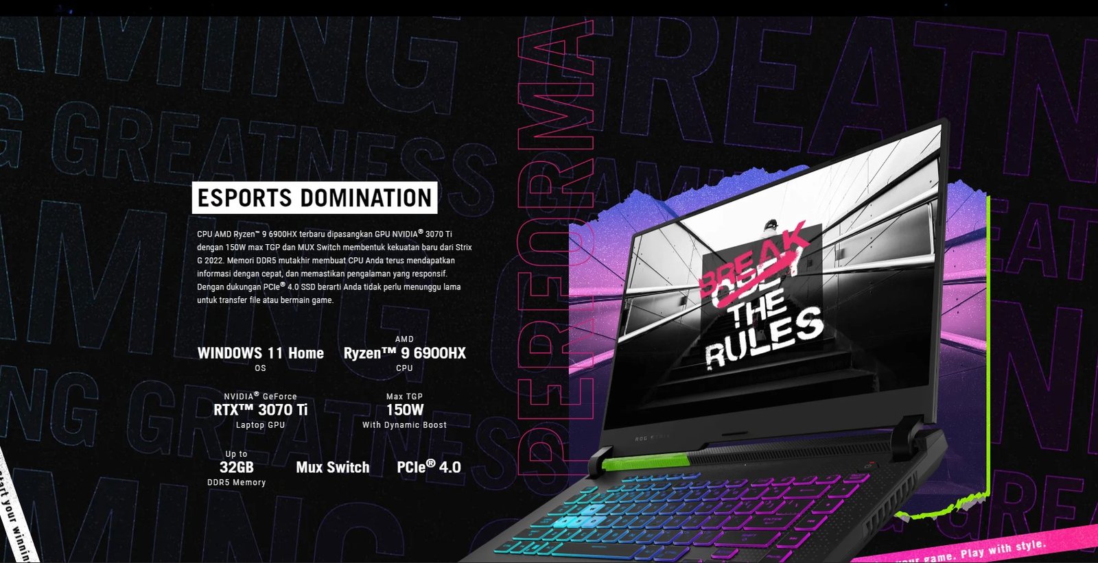 Asus ROG Strix G513QM R936D6G O
