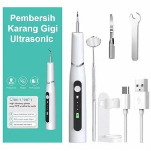 Alat Pembersih Karang Gigi Dental Scaling Sonic Elektrik 1 Set 3 Modes