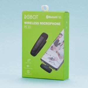 Robot RS20 Wireless Microphone Bluetooth 5.1 Clip On Jepit Type C