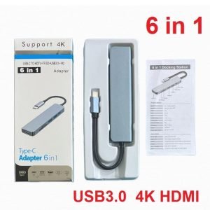 USB Type C To Hub PD Type C HDMI VGA USB 3.0 Converter Adapter USB 6IN1