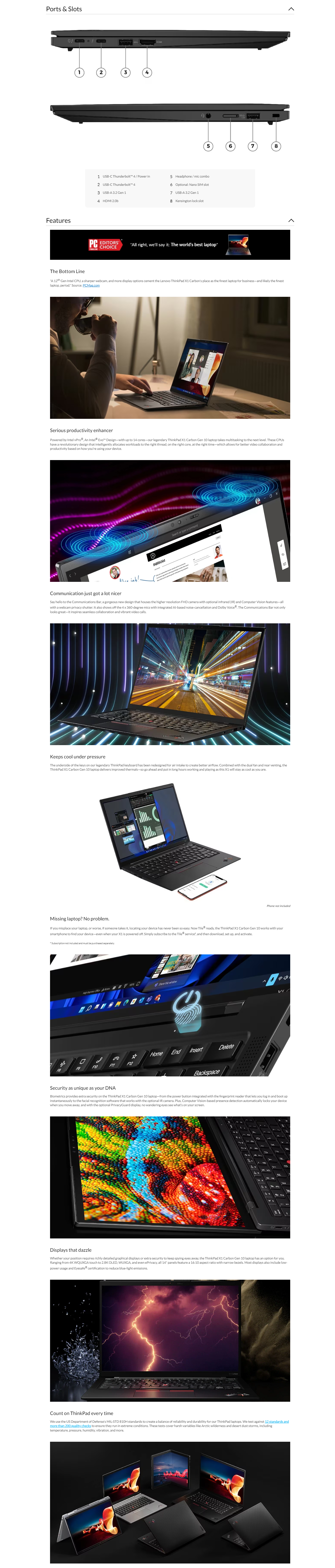 Lenovo X1 Carbon Gen 10 i7 1265U