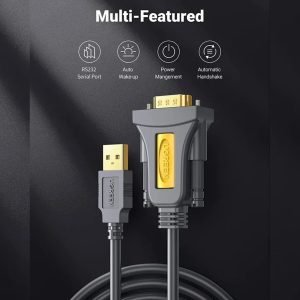 Converter Adapter Cable USB to Serial DB9 RS232 UGREEN Male Female 1.5 - Female