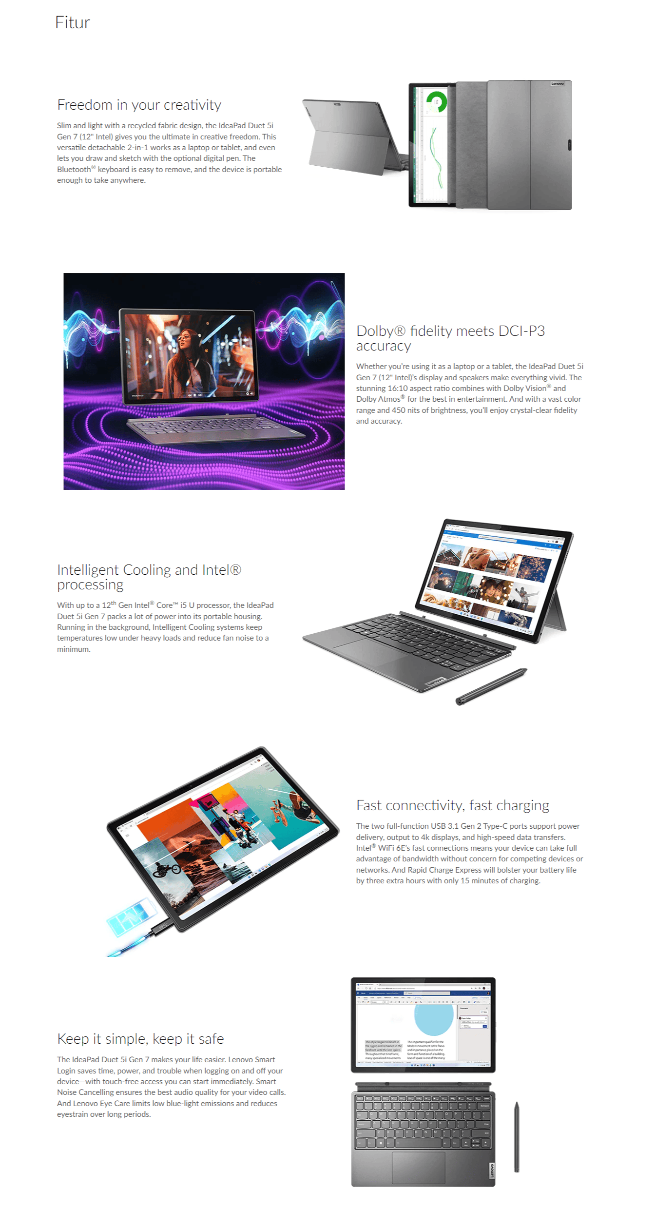 IdeaPad Duet 5i Gen 7 12″ Intel 12″ Intel® powered 2 in 1 detachable laptop Lenovo Indonesia -