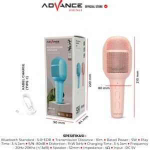 Speaker Mic Advance AMS-58 Microphone Speaker Bluetooth