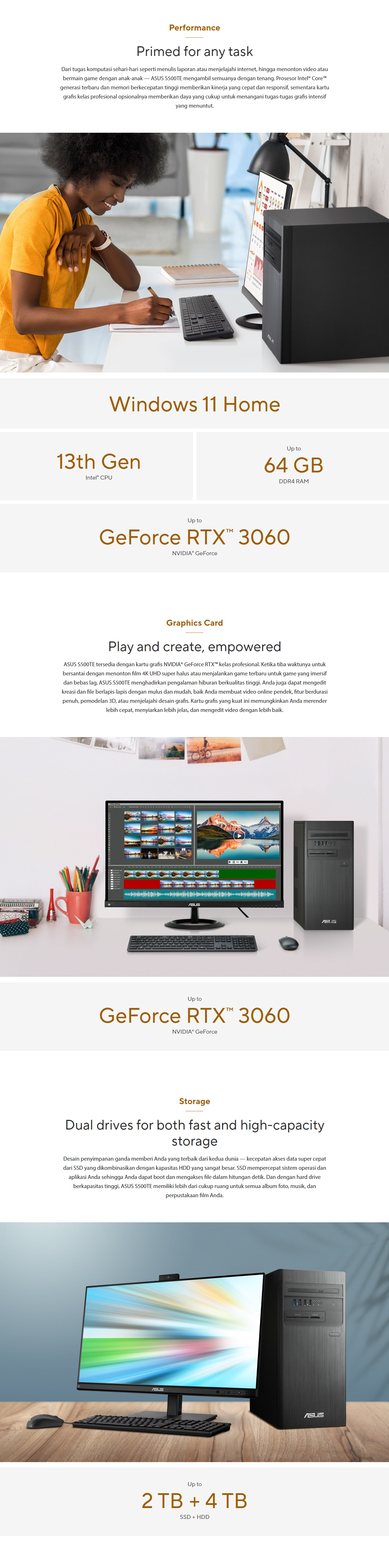 Pc Desktop Asus S500TE -