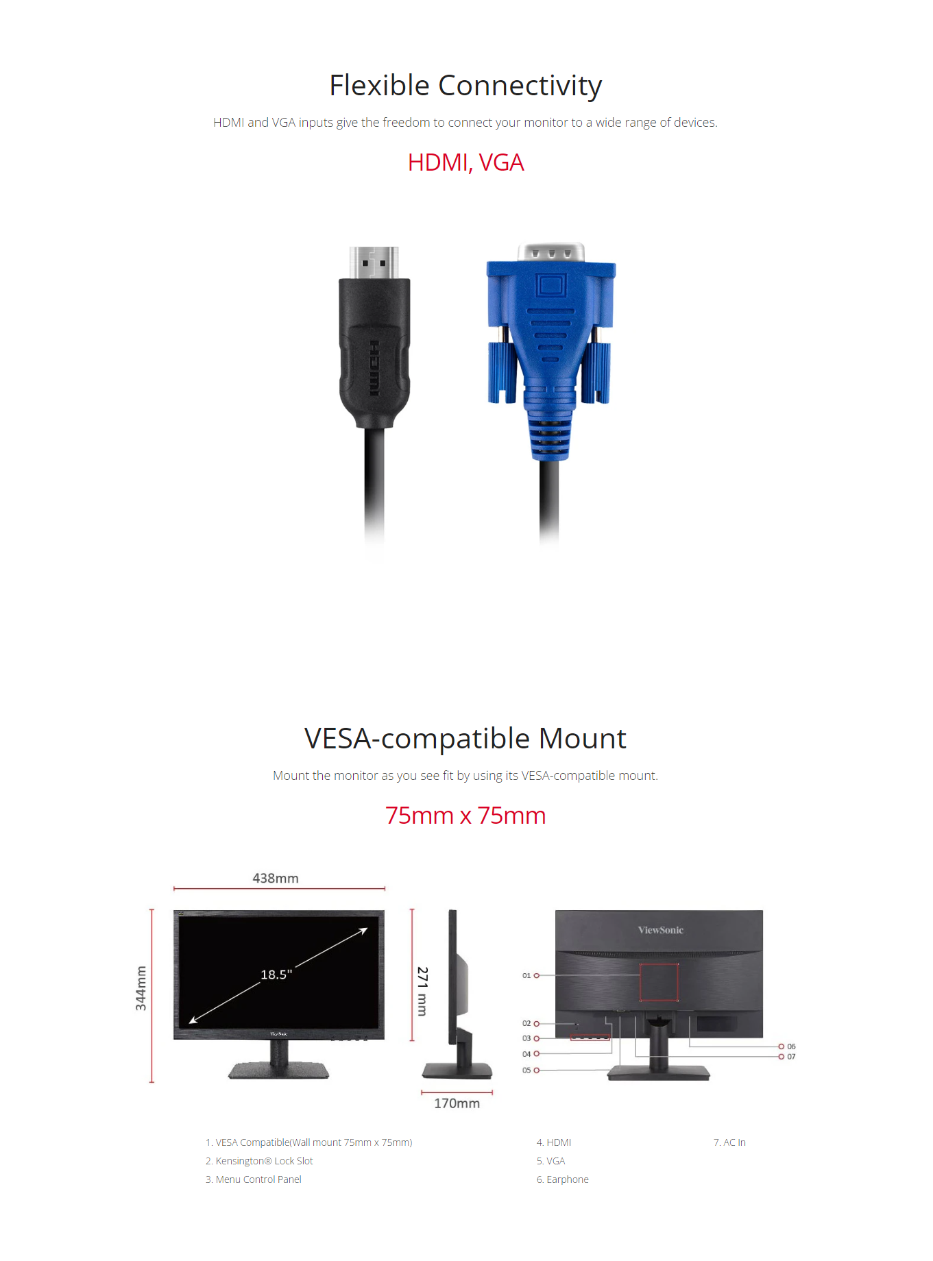 ViewSonic VA1903H 2 19 1366x768 Home and Office Monitor ViewSonic Indonesia -