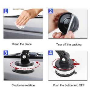 Holder HP Tempel Kaca Dashboard Suction Cup UPGRADE Leher Panjang 360º