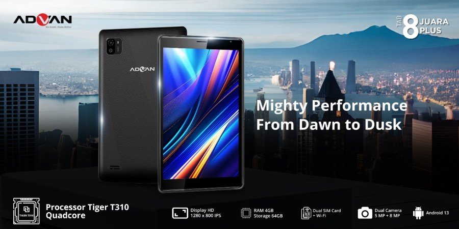 Advan Tab 8 Juara Plus Unisoc Tiger T310