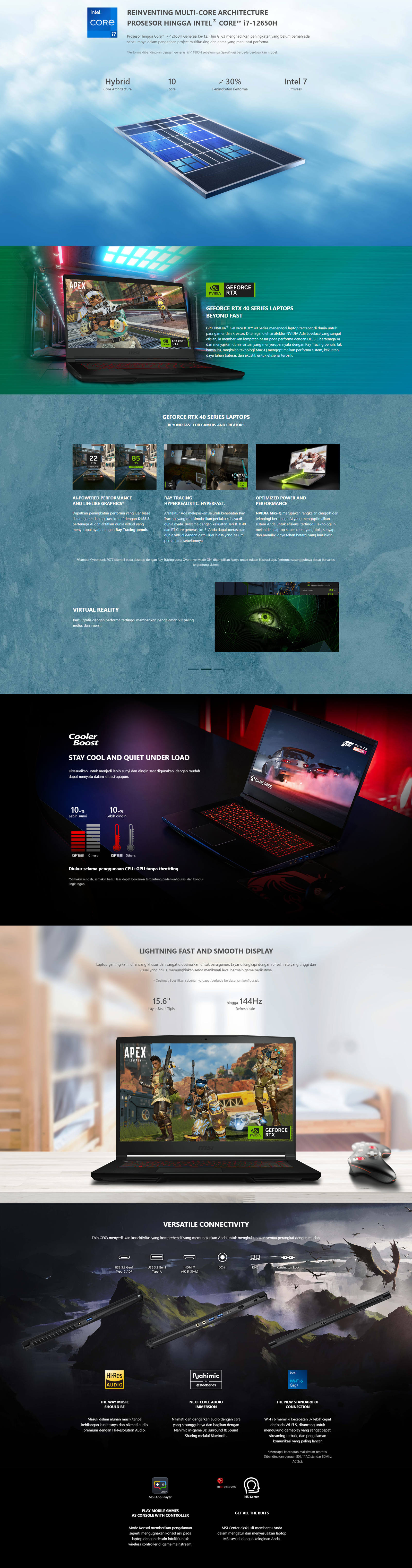 MSI Thin GF63 12UC