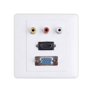 Face Plate HDMI + VGA + 3RCA - + OUTBOW