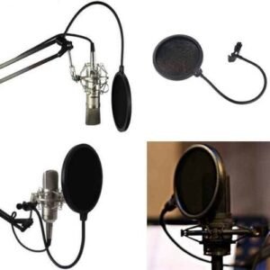 Pop Filter Mikrofon Layer Ganda Mesh Windscreen