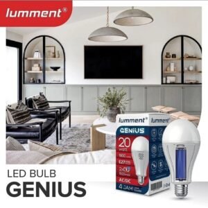 Genius AC/DC Lampu Darurat LED 7W 10W 15W 20W Bohlam Emergency Putih