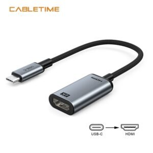 CABLETIME Converter USB-C to HDMI 4K Adapter Portable Premium Quality