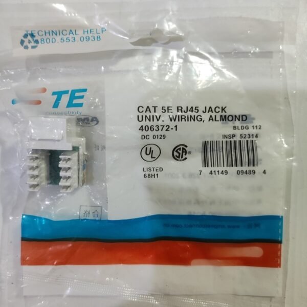 Modular Jack RJ45 Cat 5E AMP