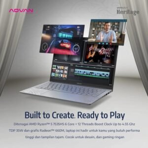 Advan WorkPlus Heritage R5 7535HS 8GB 512 SSD W11 14" WUXGA IPS SILVER