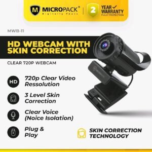 MICROPACK Webcam HD 720P Built in Mic with Beauty Effect MWB 11