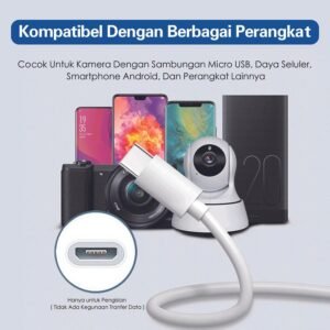 IMSE Kabel Daya Charger Kabel Data Kabel Power Supply Untuk Kamera CCTV Dan Ponsel