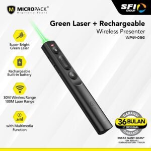 Wireless Presenter Micropack Green Laser WPM-09G-BK