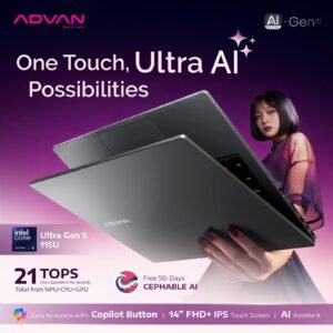 ADVAN AI GEN ULTRA T Intel Core Ultra 5 115U 16GB DDR5 256GB W11 14" IPS SPACE GREY