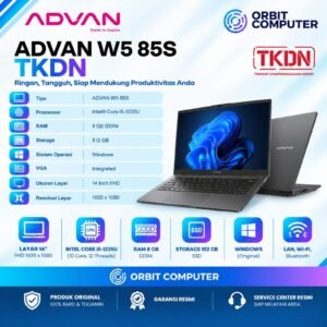Laptop Advan W5 85S Intel Core i5-1235U 8GB 512GB SSD 14" FHD TKDN