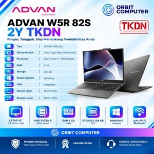 Laptop Advan W5R 82S AMD Ryzen 5 8GB 256GB SSD 14" FHD TKDN