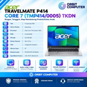 Laptop TKDN Acer TravelMate P414 TMP414/0005 Core 7 16GB DDR5 512GB