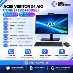 PC AIO Acer Veriton Z4 VZ4/0055 Core i5-14400 8GB 512GB SSD 23.8" FHD