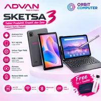 Advan Tab Sketsa 3 10.1" HD IPS 6GB 128GB Stylus Pen Keyboard Android