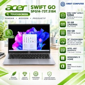 Laptop Acer Swift Go SFG14-75 Core Ultra 7 258V 32GB 1TB SSD EVO Blue