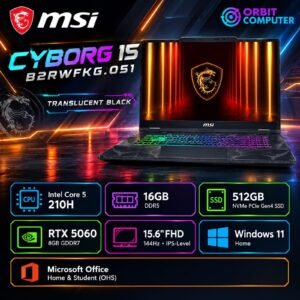 MSI Cyborg 15 B2RWFKG 051 Intel Core 5 210H 16GB 512GB RTX5060 15.6 FHD Black