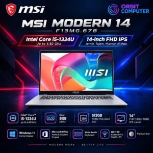 MSI Modern 14 F13MG 678 i5 1334U 8GB 512GB W11 OHS 14 FHD IPS Grey