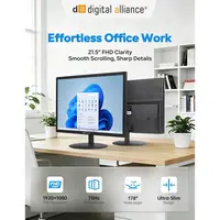 MONITOR DIGITAL ALLIANCE 22"-DA22 BGS75T FHD 1080P 5MS 75Hz VGA HDMI BLACK